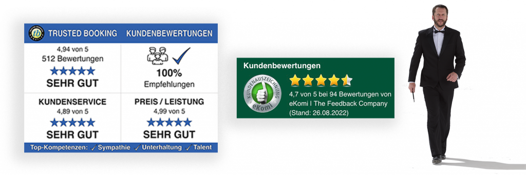(Magier, Mago, Magician, Zauberkünstler) | buchen | mieten Kundenstimmen | Rating | Referenzen | Kunden-Bewertung| Zauberer 